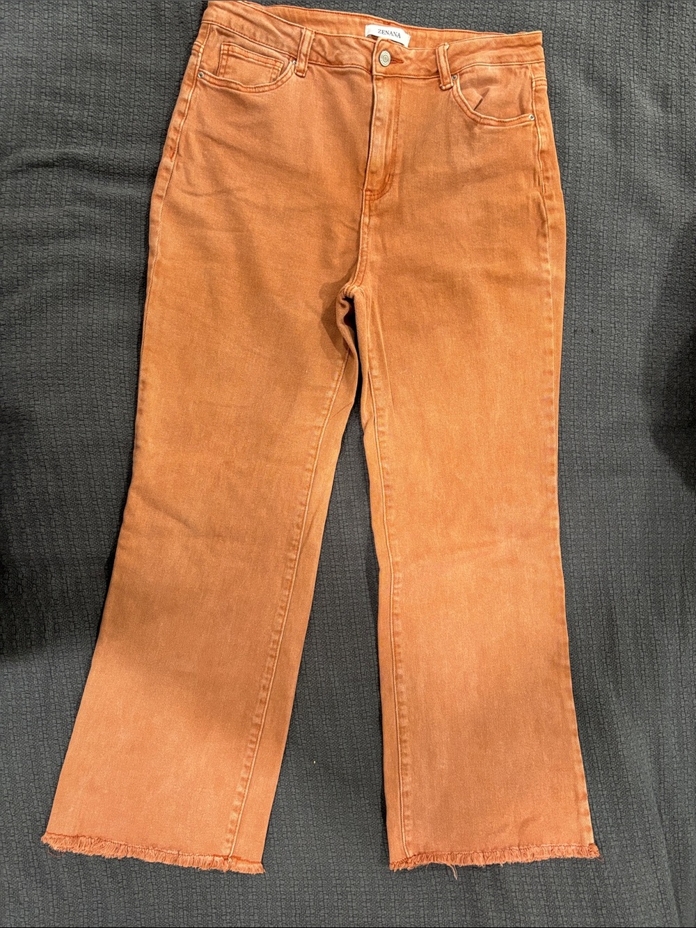 Zenana Outfitters Burnt Orange Wide-Leg Jeans